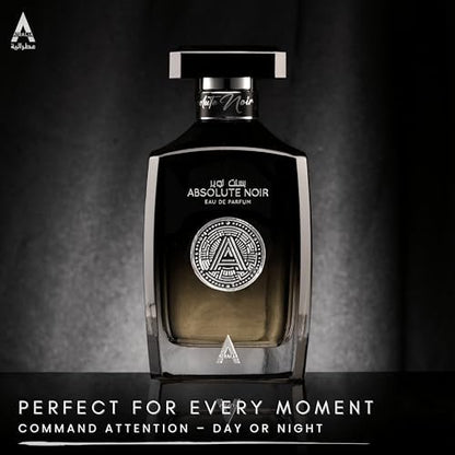 Atralia Absolute Noir Eau De Parfum for Men 100ml 3.4oz – Long-Lasting Luxury Fragrance with Bergamot, Lemon, Grapefruit & Pink Pepper Avelisse