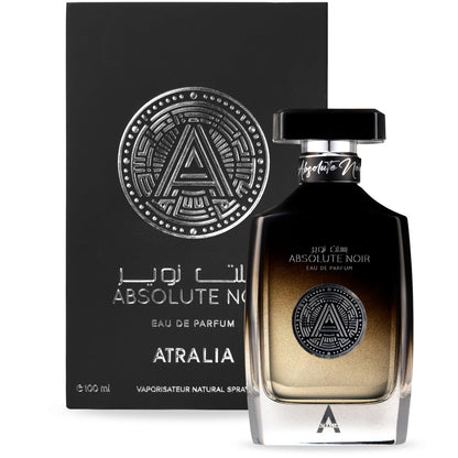 Atralia Absolute Noir Eau De Parfum for Men 100ml 3.4oz – Long-Lasting Luxury Fragrance with Bergamot, Lemon, Grapefruit & Pink Pepper Avelisse