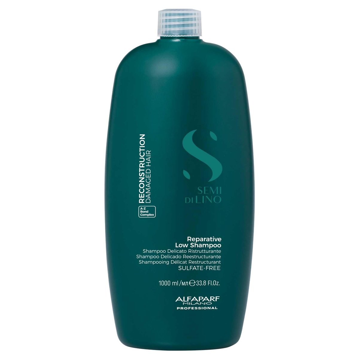 ALFAPARF MILANO Semi di Lino Reconstruction Bond Repair Shampoo - Reparative Shampoo for Colored, Bleached, or Damaged Hair - Sulfate Free - Color Safe - Restores Fiber & Elasticity (33.8 fl oz) - görsel 1