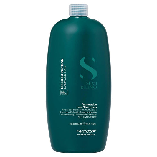 ALFAPARF MILANO Semi di Lino Reconstruction Bond Repair Shampoo - Reparative Shampoo for Colored, Bleached, or Damaged Hair - Sulfate Free - Color Safe - Restores Fiber & Elasticity (33.8 fl oz)