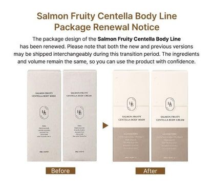 HEVEBLUE Salmon Fruity Centella Body Cream – Hypoallergenic Korean Moisturizer for Sensitive & Itchy Skin, PDRN & K-Beauty Bodycare, 10.14 Fl Oz Avelisse