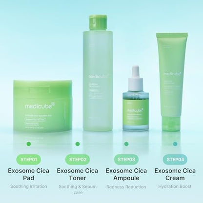 medicube Exosome CICA Toner: Daily Soothing Toner with Exosome CICA, Heartleaf, Tea Tree & 12 Kinds of CICA – Low Irritation Sebum Care for Stressed Skin (210ml / 7.10 fl.oz.)