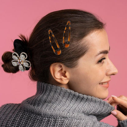 Giantree 16 Pcs Snap Hair Clips - Classic Tortoise Metal Hair Barrettes for Women, 4 Sizes No Slip for Fine and Thick Hair Avelisse