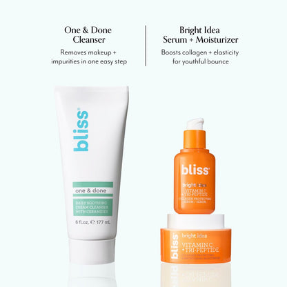 Bliss One & Done Daily Cream Facial Cleanser with Ceramides - Moisturizing Face Wash for Dry Skin, 6 Fl Oz Avelisse