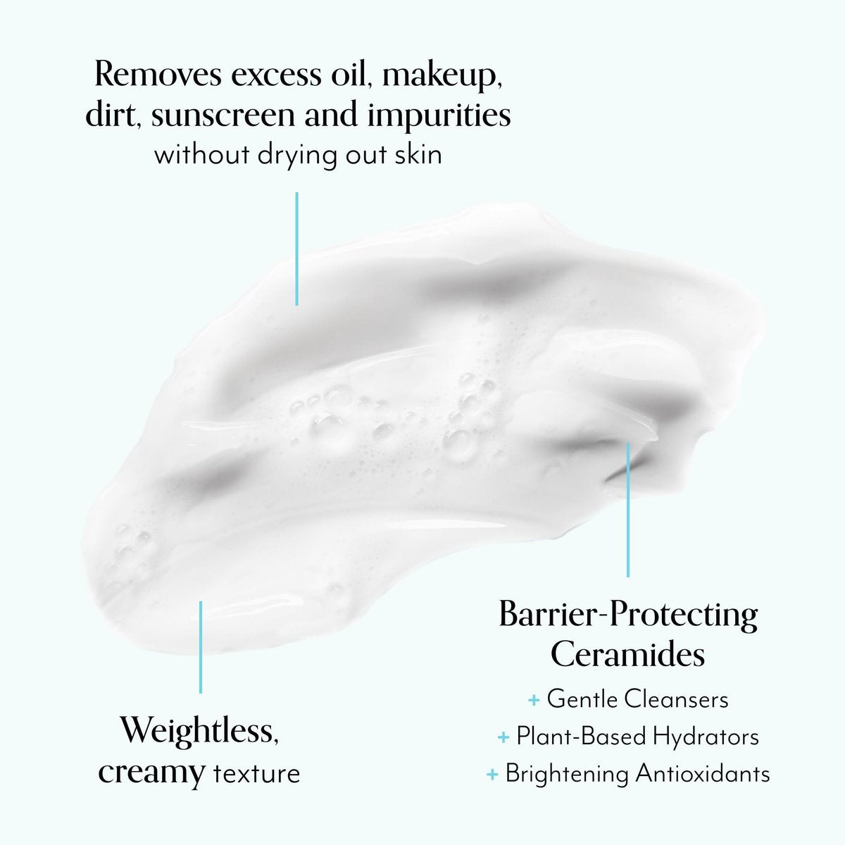 Bliss One & Done Daily Cream Facial Cleanser with Ceramides - Moisturizing Face Wash for Dry Skin, 6 Fl Oz Avelisse