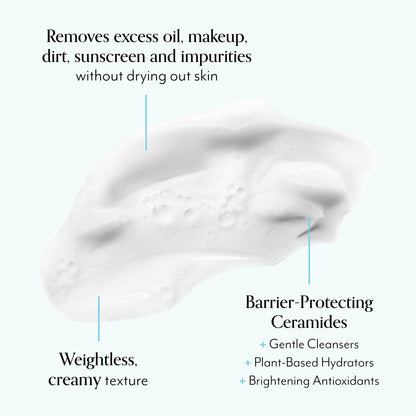 Bliss One & Done Daily Cream Facial Cleanser with Ceramides - Moisturizing Face Wash for Dry Skin, 6 Fl Oz Avelisse