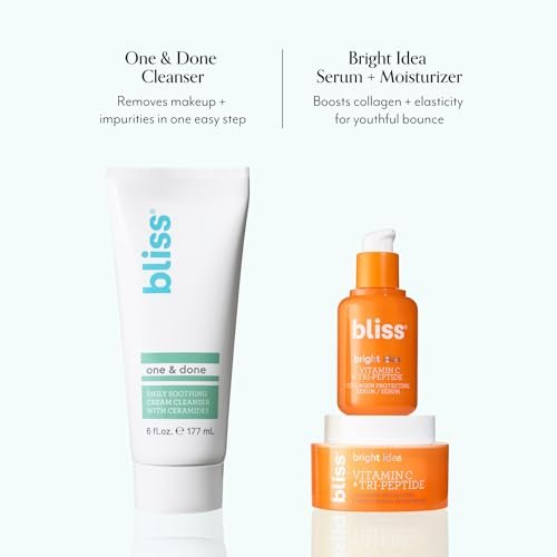 Bliss One & Done Daily Cream Facial Cleanser with Ceramides - Moisturizing Face Wash for Dry Skin, 6 Fl Oz Avelisse