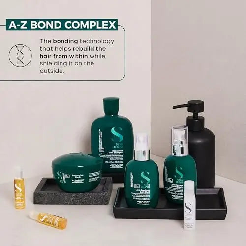 Alfaparf Milano Semi di Lino Reconstruction Bond Repair Hair Treatment Cream - Thermal Protector & Breakage Shield - Leave-In for Damaged Hair, Vegan (4.23 oz) Avelisse