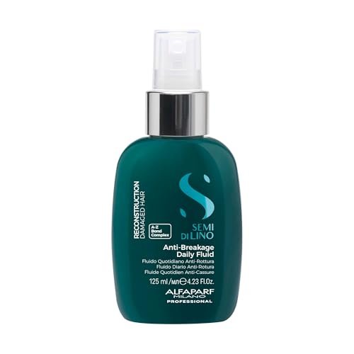 ALFAPARF MILANO Semi di Lino Reconstruction Reparative Anti Breakage Daily Fluid - Bond Building Hair Treatment & Heat Protection Spray for Damaged Hair, 4.23 oz Avelisse