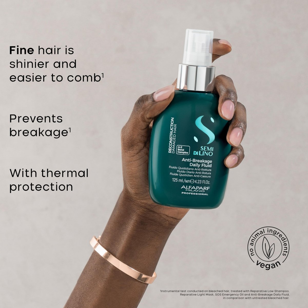 ALFAPARF MILANO Semi di Lino Reconstruction Reparative Anti Breakage Daily Fluid - Bond Building Hair Treatment & Heat Protection Spray for Damaged Hair, 4.23 oz Avelisse