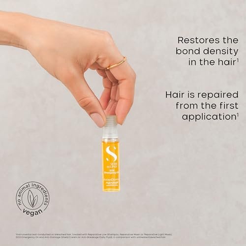 ALFAPARF MILANO Semi di Lino Reconstruction Reparative SOS Emergency Oil - Hair Breakage Treatment, Strengthening & Smoothing Damaged Hair, Hydrating Hair Oil, Vegan (6 Vials/2.64 oz) - görsel 8