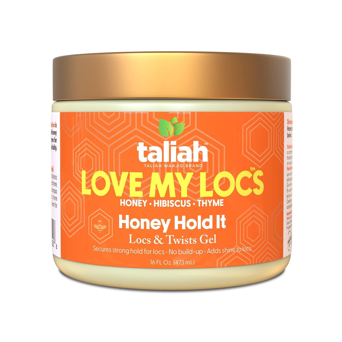 Taliah Waajid Love My Locs Honey Hold It Locs & Twists Gel – 16 oz Styling Gel for Locs, Twists, and Textured Hair with Honey, Hibiscus, and Thyme Avelisse