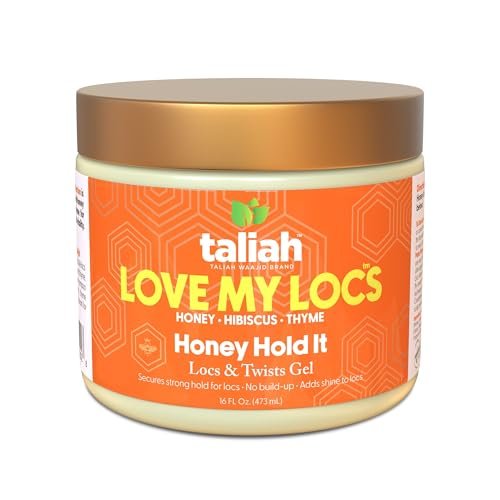Taliah Waajid Love My Locs Honey Hold It Locs & Twists Gel – 16 oz Styling Gel for Locs, Twists, and Textured Hair with Honey, Hibiscus, and Thyme Avelisse