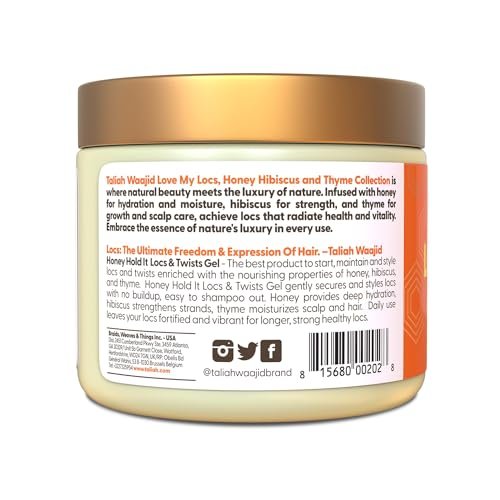 Taliah Waajid Love My Locs Honey Hold It Locs & Twists Gel – 16 oz Styling Gel for Locs, Twists, and Textured Hair with Honey, Hibiscus, and Thyme Avelisse