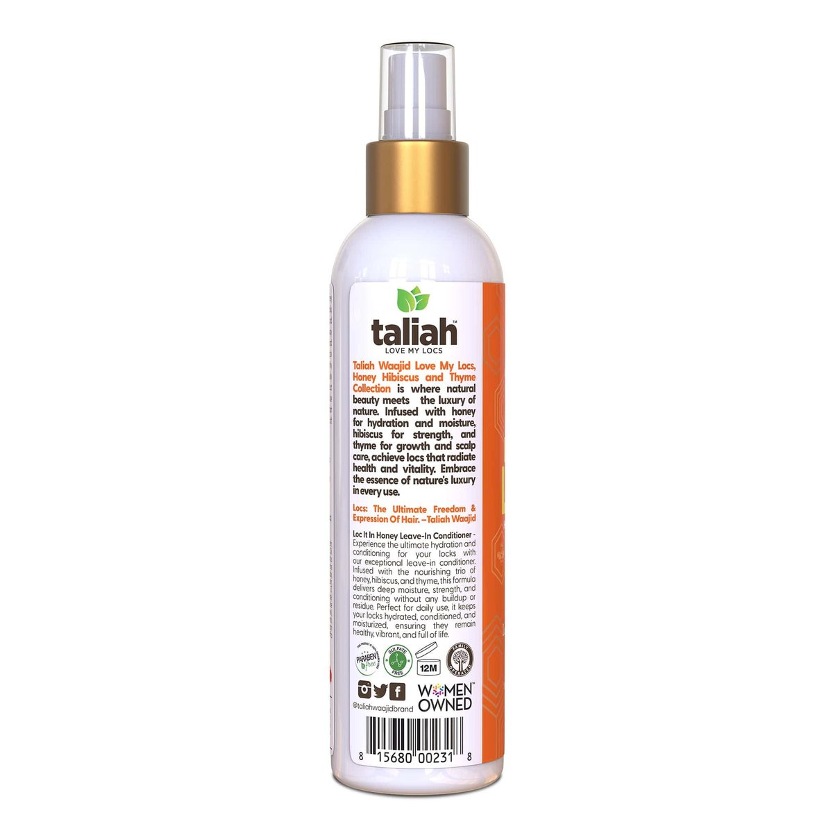 Taliah Waajid Love My Locs Honey Hibiscus Leave-In Conditioner - 8 oz | Healthy Radiant Locs Avelisse