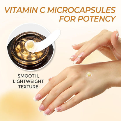 FIUMOT Deep Vitamin C Golden Capsule Hydrating Face Moisturizer - Antioxidant Protection, Lightweight Daily Skincare Avelisse