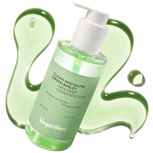VEGANIFECT LHA Deep Cleansing Oil – Pore Control & Blackhead Remover, Gentle Hydrating Makeup Remover, Korean Skincare 205ml Avelisse