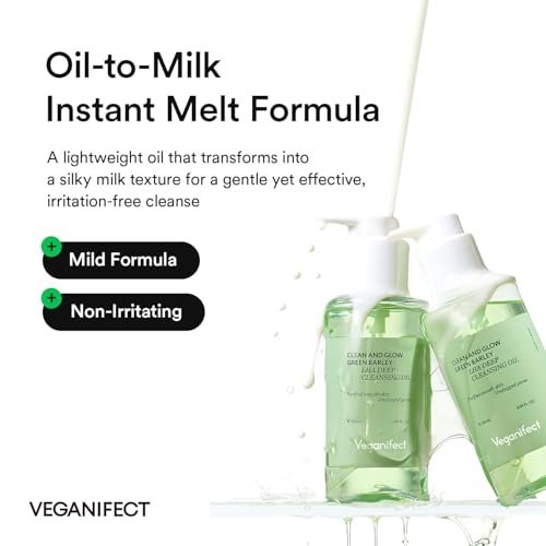 VEGANIFECT LHA Deep Cleansing Oil – Pore Control & Blackhead Remover, Gentle Hydrating Makeup Remover, Korean Skincare 205ml Avelisse