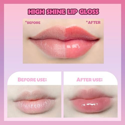 Disney Minnie Mouse 12 Piece Plant Based Lip Gloss Set - Girls Party Favors, First Makeup for Kids Ages 3+