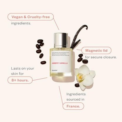 Dossier Ambery Vanilla Eau de Parfum - Inspired by Black Opium, Long-Lasting Feminine Fragrance, 3.4 Fl Oz Avelisse