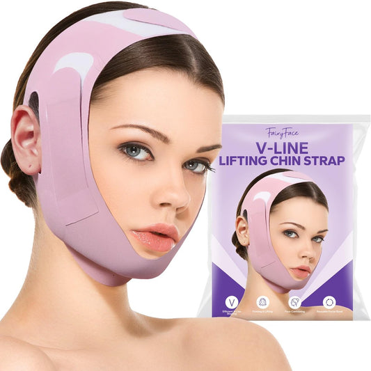FairyFace V-Line Lifting Chinstrap for Sleeping - Reusable Face Strap for Jawline Slimming and Anti-Sagging