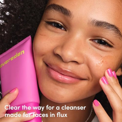 Evereden Steer Clear Balancing Jelly Cleanser for Teens - Vegan Face Wash for Oily & Pimple-Prone Skin - Pre Teen Skin Care Ages 10-12+ - 3.3 Fl Oz Avelisse