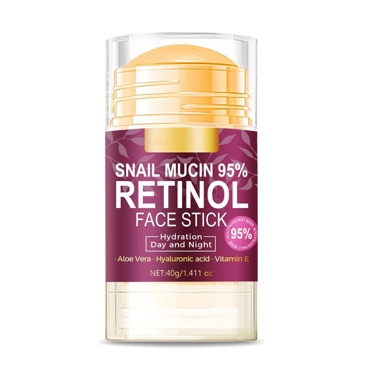 Hydrating Face Balm Stick with 95% Snail Mucin, Retinol & Hyaluronic Acid – Multi Balm Moisturizer for Day & Night, Anti-Wrinkle Skin Repair, 1.41 oz - görsel 1
