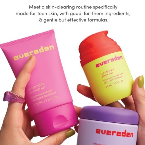 Evereden Toner Pads for Teens - Water-Based Face Toner Pads with Green Tea, Chamomile & White Tea for Oily and Pimple-Prone Skin - Clean, Vegan, Clog-Free Pores - 60 Count Avelisse