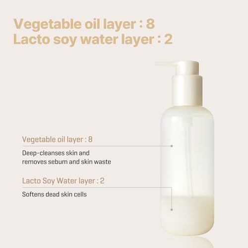 SOME BY MI Lacto Soy Sebum & Blackhead Cleansing Oil – 6.76oz (200ml) – Korean Vegan Makeup-Removing Oil Cleanser with Soybean Extract & Serine – Deep Cleansing for Blackheads & Pores - görsel 8
