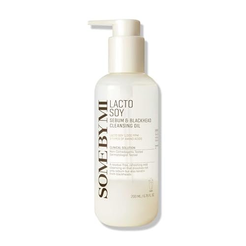 SOME BY MI Lacto Soy Sebum & Blackhead Cleansing Oil – 6.76oz (200ml) – Korean Vegan Makeup-Removing Oil Cleanser with Soybean Extract & Serine – Deep Cleansing for Blackheads & Pores - görsel 2