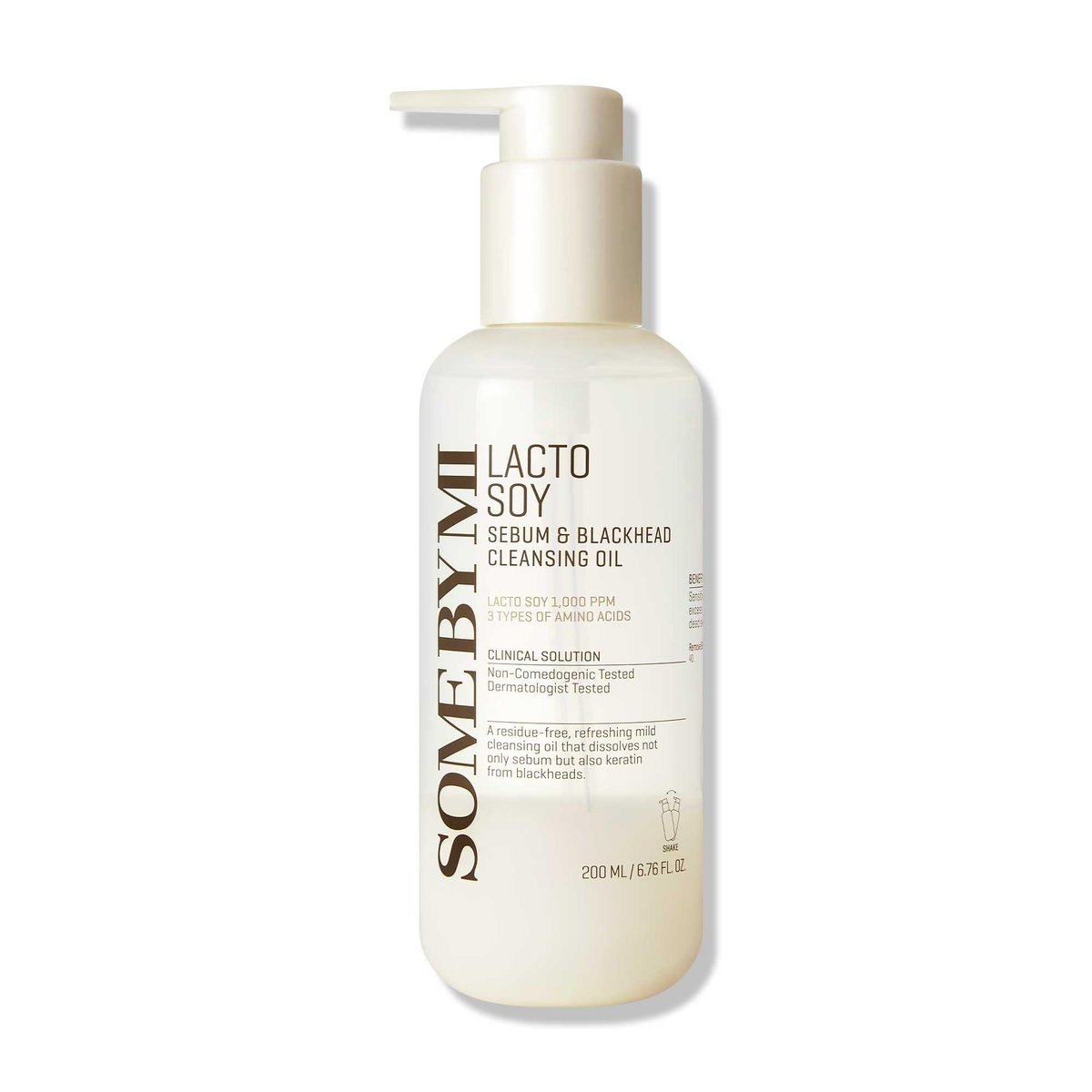 SOME BY MI Lacto Soy Sebum & Blackhead Cleansing Oil – 6.76oz (200ml) – Korean Vegan Makeup-Removing Oil Cleanser with Soybean Extract & Serine – Deep Cleansing for Blackheads & Pores - görsel 1