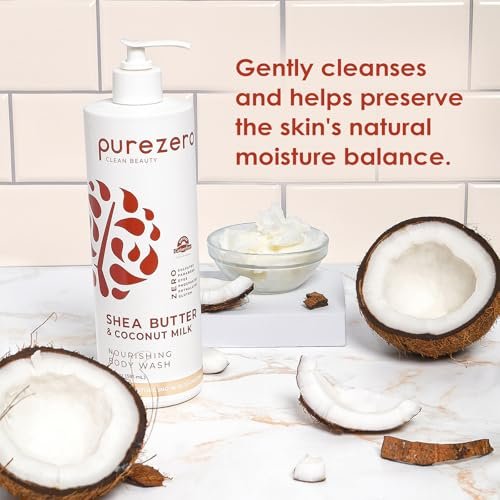 Purezero Shea Butter & Coconut Milk Body Wash – 20oz Hydrating Body Wash for Smooth, Elastic Skin – Zero Sulfates, Zero Parabens - görsel 8