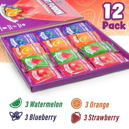 Tub Works Fruit Fusion Shower Steamers for Kids - Variety 12 Pack | Fresh & Fruity Aromatherapy Shower Bombs | Fun Sensory Shower Experience Avelisse