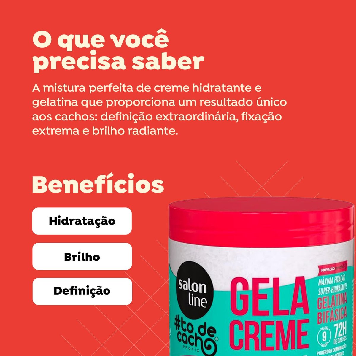 Salon Line #ToDeCacho GelCream - Moisturizing Cream + Gelatin for Curly Hair - 17.6 oz - görsel 3