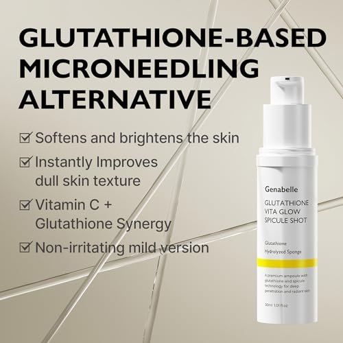Genabelle Glutathione Vita Glow Spicule Shot – 2,000 ppm Glutathione, Microneedling Effect with Spicules, Boosted Vitamin C, Clinically Proven Radiance-Enhancing & Skin Tone Enhancer - görsel 4
