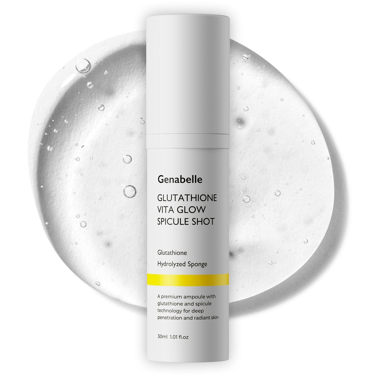 Genabelle Glutathione Vita Glow Spicule Shot – 2,000 ppm Glutathione, Microneedling Effect with Spicules, Boosted Vitamin C, Clinically Proven Radiance-Enhancing & Skin Tone Enhancer - görsel 1
