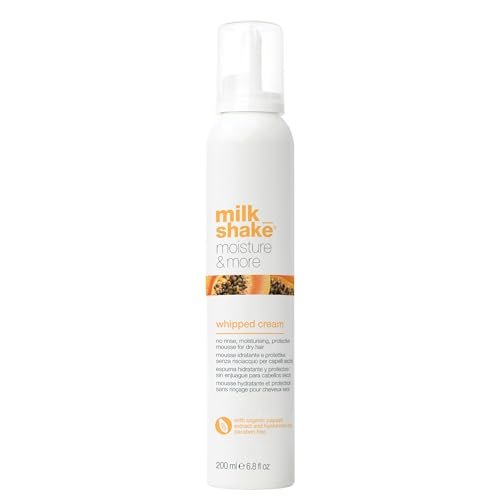 milk_shake Moisture & More Whipped Cream - Conditioning No Rinse Hair Moisturizer Foam, Shinier Hair with Healthy Glow, Boosts Softness, 6.8 fl oz (200 ml) Avelisse