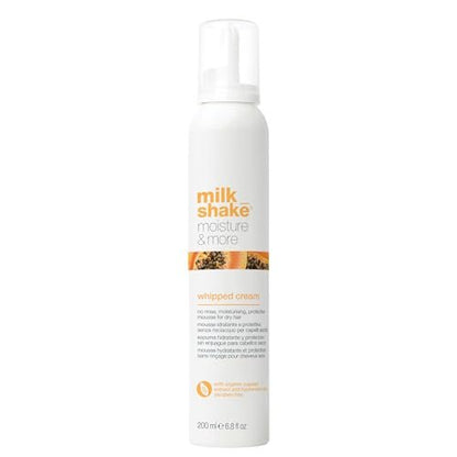 milk_shake Moisture & More Whipped Cream - Conditioning No Rinse Hair Moisturizer Foam, Shinier Hair with Healthy Glow, Boosts Softness, 6.8 fl oz (200 ml) Avelisse