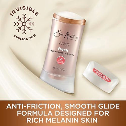 SheaMoisture Whole Body Deodorant Stick 72h Odor Control Fresh Aluminum Free 2.6 oz
