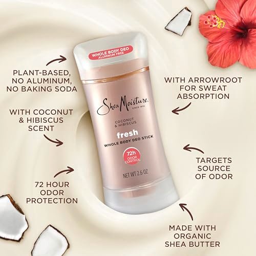SheaMoisture Whole Body Deodorant Stick 72h Odor Control Fresh Aluminum Free 2.6 oz - görsel 8