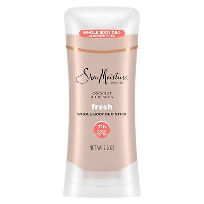 SheaMoisture Whole Body Deodorant Stick 72h Odor Control Fresh Aluminum Free 2.6 oz