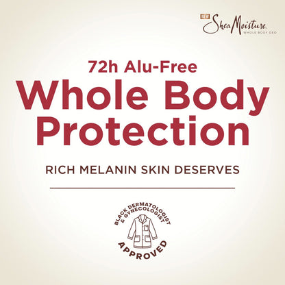 SheaMoisture Whole Body Deodorant Stick 72h Odor Control Fresh Aluminum Free 2.6 oz