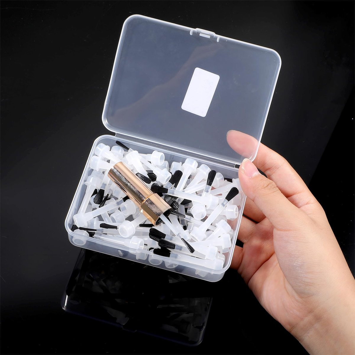 66pcs Disposable Nail Polish Brush Replacement Set - Plastic Handle, Soft Bristles for Nail Art, Dip Liquid, and Cleaning - görsel 13