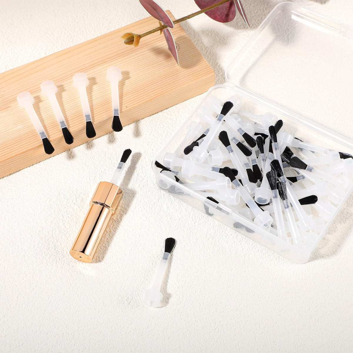 66pcs Disposable Nail Polish Brush Replacement Set - Plastic Handle, Soft Bristles for Nail Art, Dip Liquid, and Cleaning - görsel 9