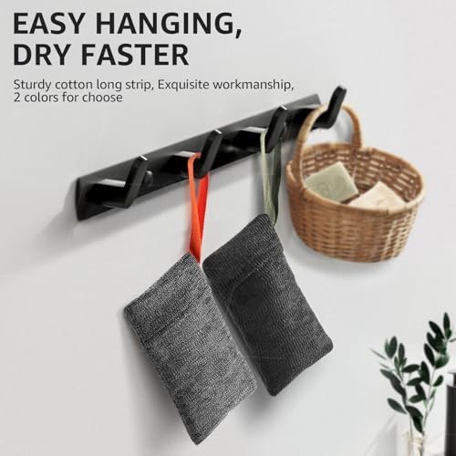 Xeiophoy 2-Pack Soap Bags – Nylon Exfoliating Bar Soap Pouch & Body Scrubber for Deep Cleansing - görsel 14