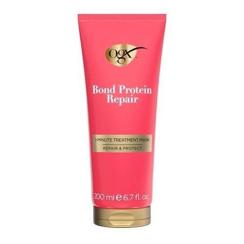 OGX Repair & Protect Bond Protein Repair 1-Minute Treatment Mask - Deep Conditioning Hair Mask for Damaged Hair, 6.7 fl oz - görsel 1