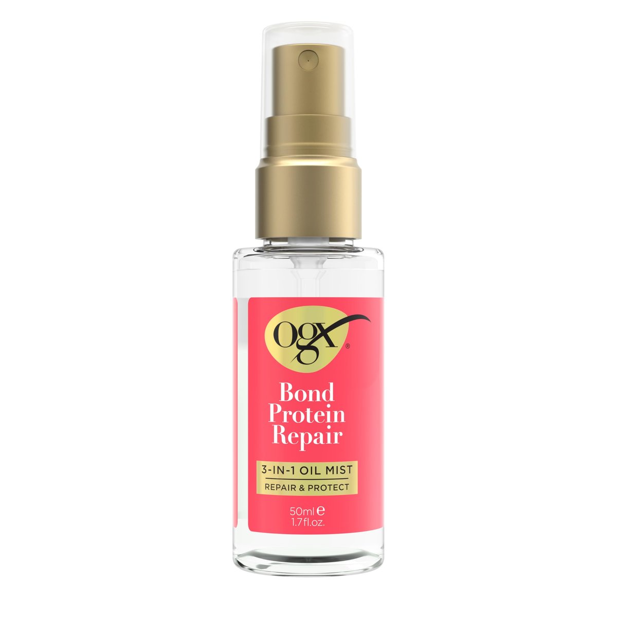 OGX Repair & Protect Bond Protein Repair 3-in-1 Oil Mist - Strengthens Dry, Damaged Hair, Fights Frizz, Adds Shine - Paraben-Free - 1.7 oz - görsel 2