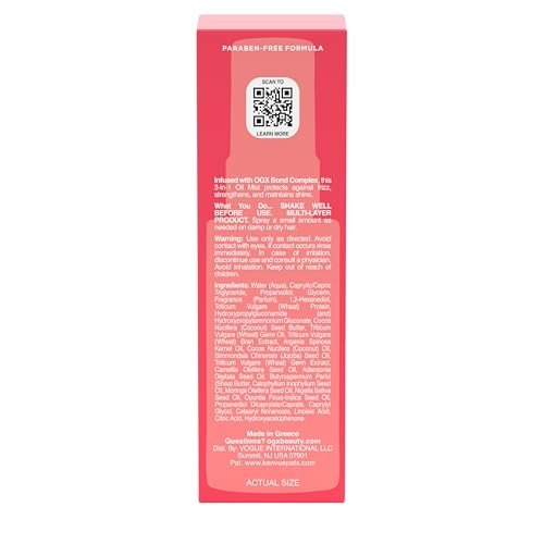 OGX Repair & Protect Bond Protein Repair 3-in-1 Oil Mist - Strengthens Dry, Damaged Hair, Fights Frizz, Adds Shine - Paraben-Free - 1.7 oz - görsel 17