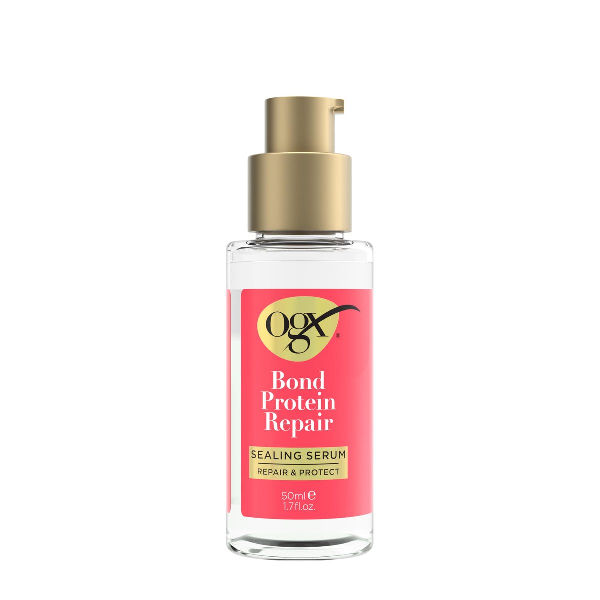 OGX Repair & Protect Bond Protein Repair Sealing Hair Serum - Frizz Treatment, Paraben-Free, 1.7 fl. oz - görsel 1