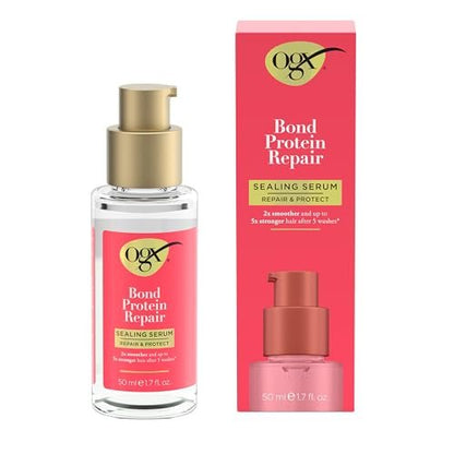OGX Repair & Protect Bond Protein Repair Sealing Hair Serum - Frizz Treatment, Paraben-Free, 1.7 fl. oz